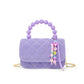 Pearl Handle Message Charm Bag
