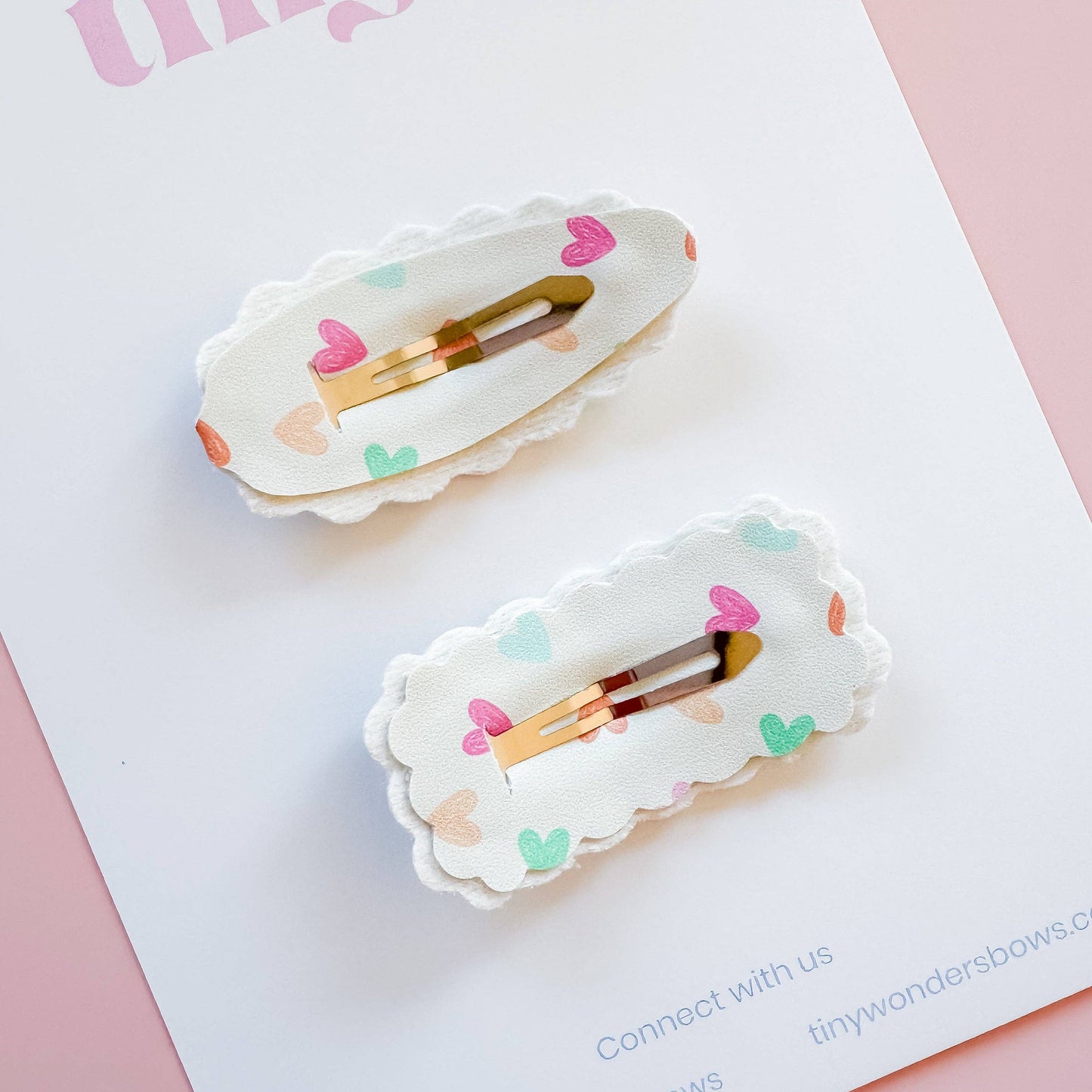 Colorful Hearts, snap clip