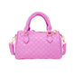 Checkered Canvas Duffle Handbag