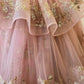 Detachable Train With Stones and Gems Mini Quince Dress