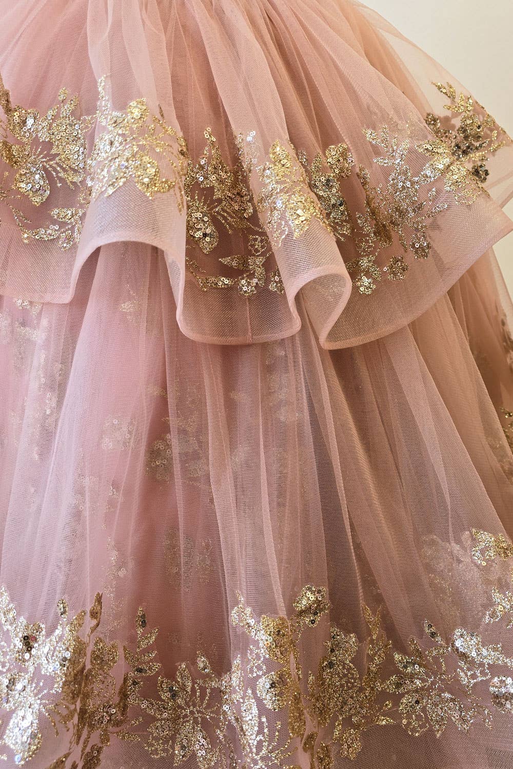 Detachable Train With Stones and Gems Mini Quince Dress
