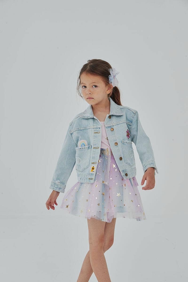Patched Denim Jacket