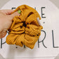 Gold Mustard Ribbed Oversized Scrunchy