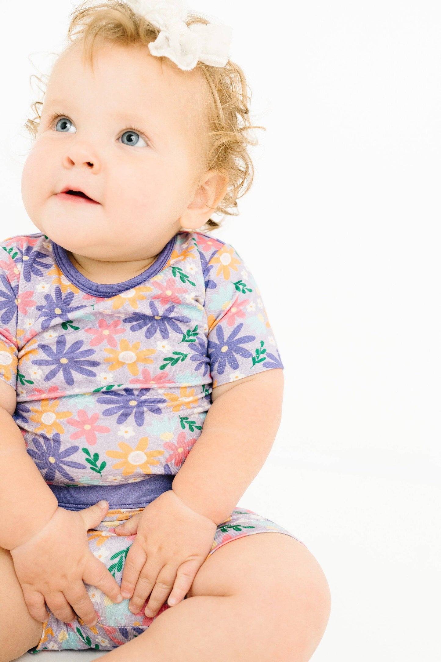 Lavender Blooms Bamboo Shorts Set