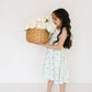 Valerie Twirl Dress in Marshmallow Bunny