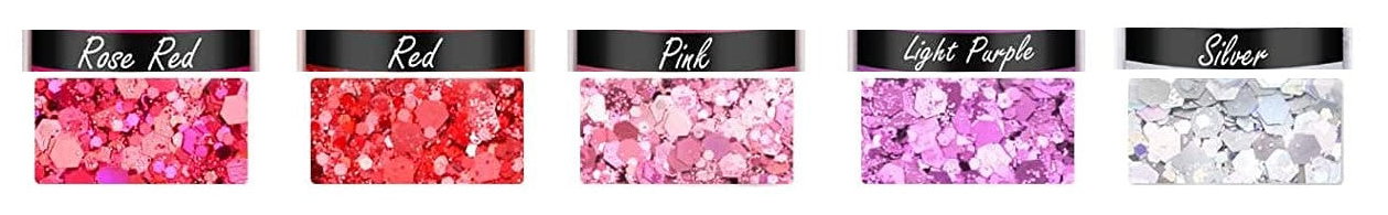 Resin Bar Hair Clip | Valentine's Day Glitter | Valentine Cards