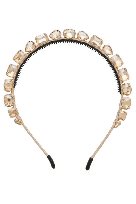 Gold gems headband diamond