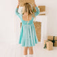 Gwendolyn Dress in Crushed Mint Velvet | girls | fall | wint