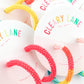 Beaded Hoop Earrings | Pink Stripes