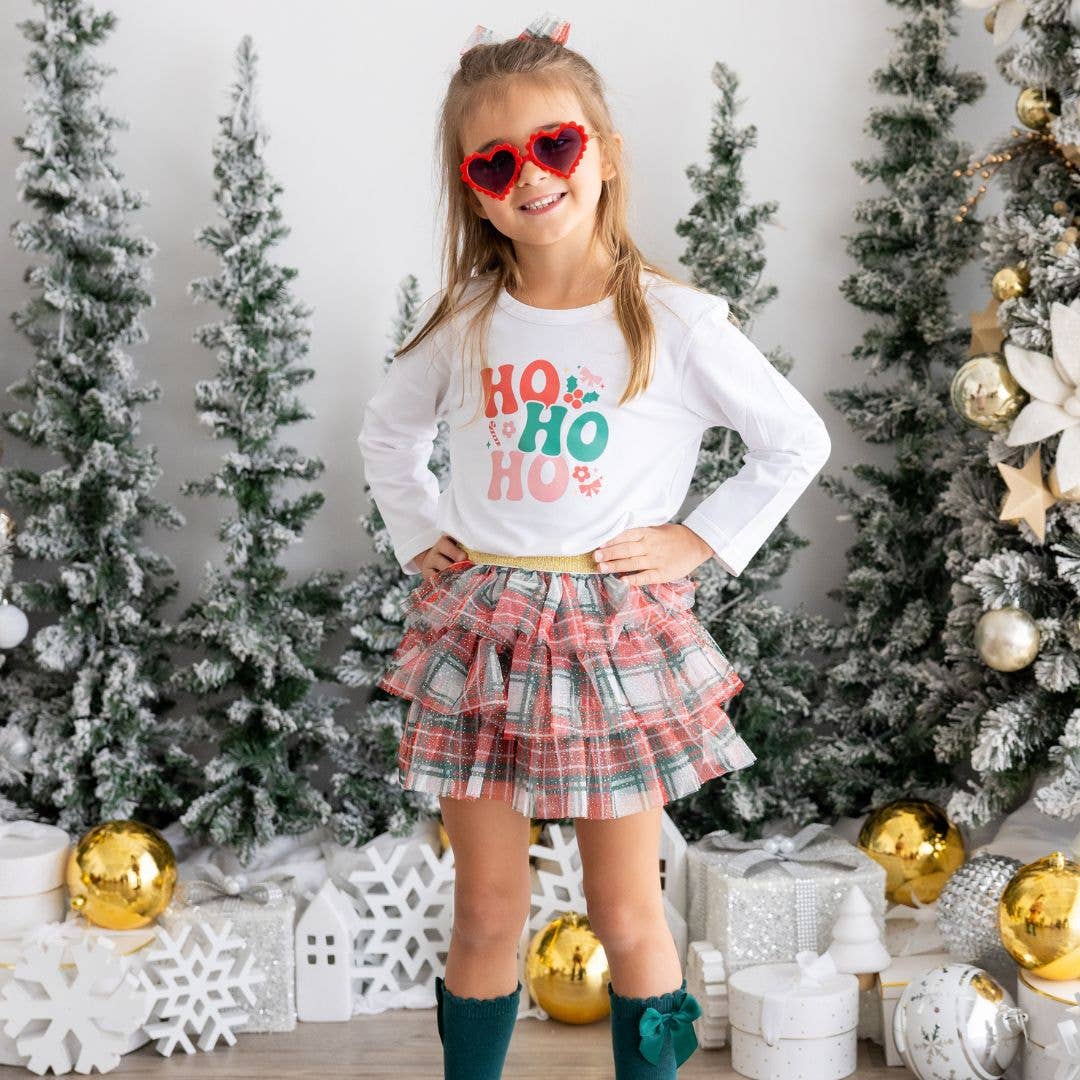 Ho Ho Ho Christmas Long Sleeve Shirt - Kids Holiday Shirt