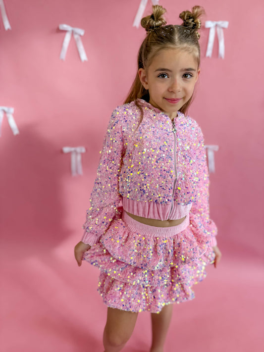 Pink Sequin 2 Piece Set 