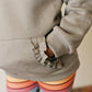 Kids Gray Ruffle Hoodie and Rainbow Stripe Leggings Fall Set