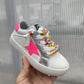 Hot Pink Star Sneakers Beaded Laces