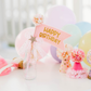 Happy Birthday Flag - Pink