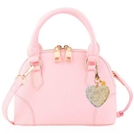 Charlotte Pebbled Pleather Purse: Charming Heart Edition