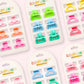 Mini Hair Clip Set | Pink, Green & Blue