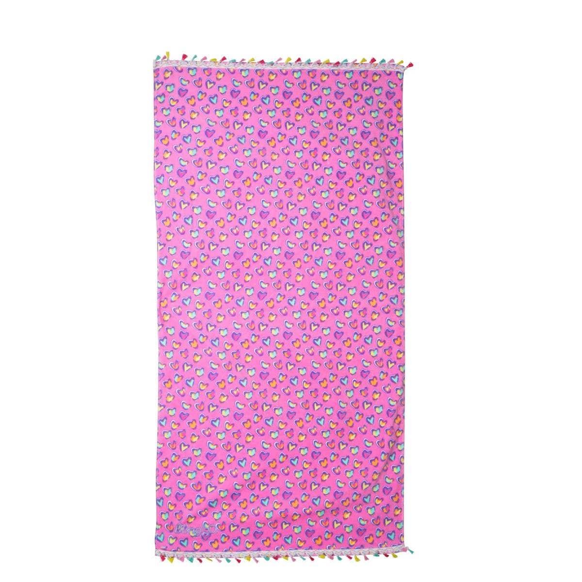 PAWS PINK BEACH TOWEL