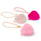 Girl's Fuzzy Heart Wristlet Coin Purse