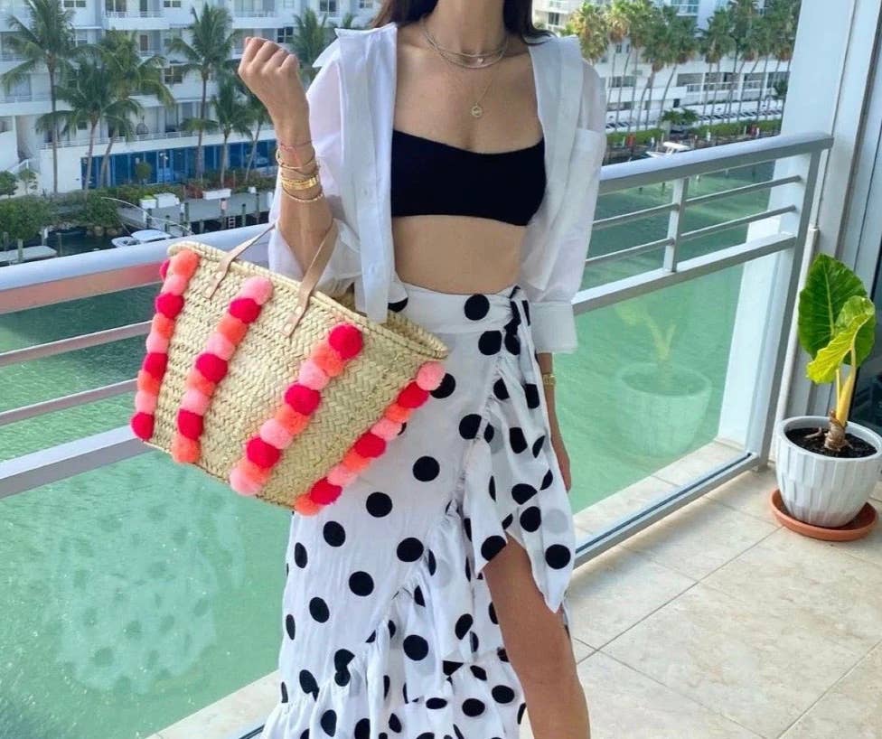 FLORIDA STRAW BASKET, BEACH BAG, SHOPPING BAG