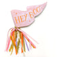 Hey Boo Pink Halloween Party Pennant