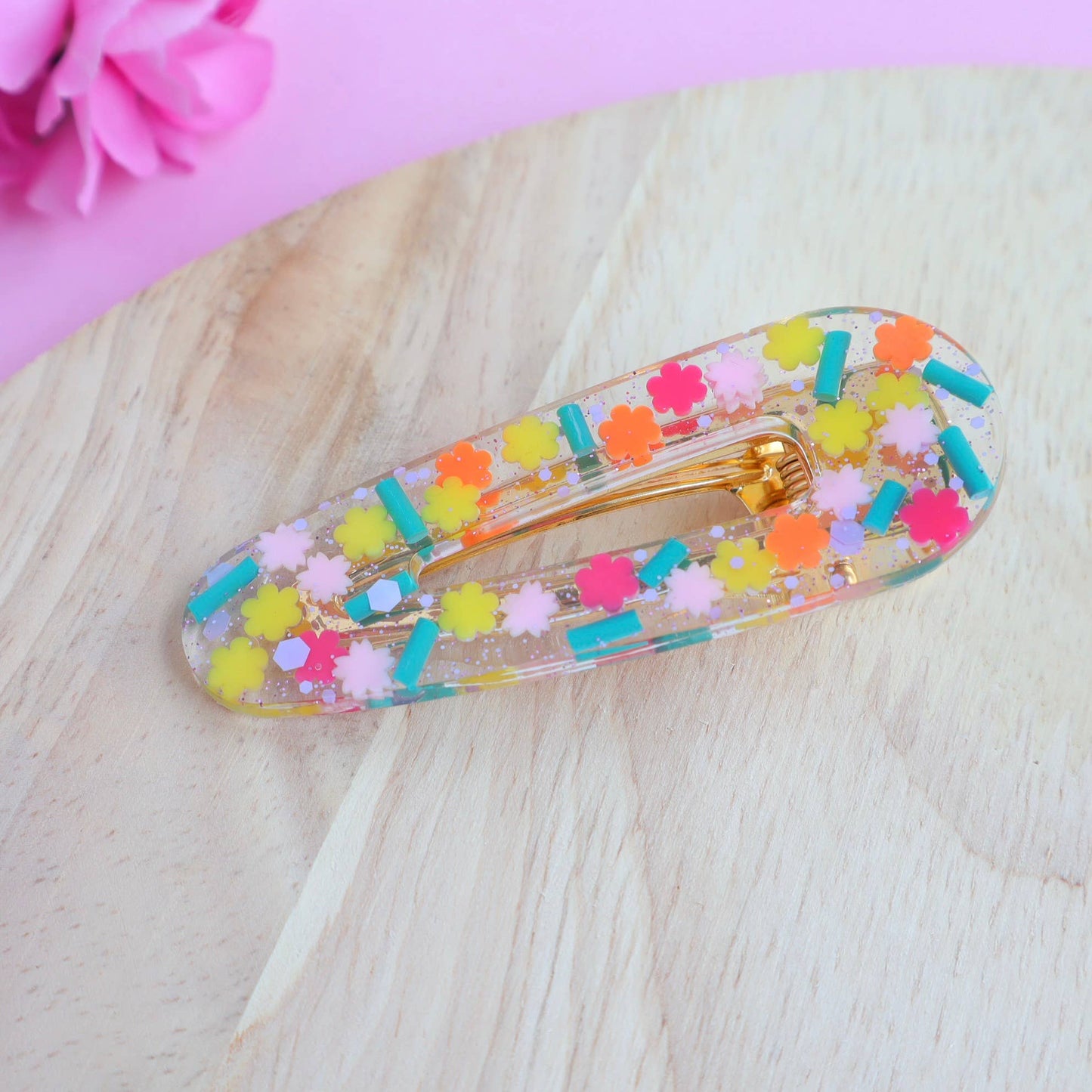 Flower Shop Resin Hair Clips