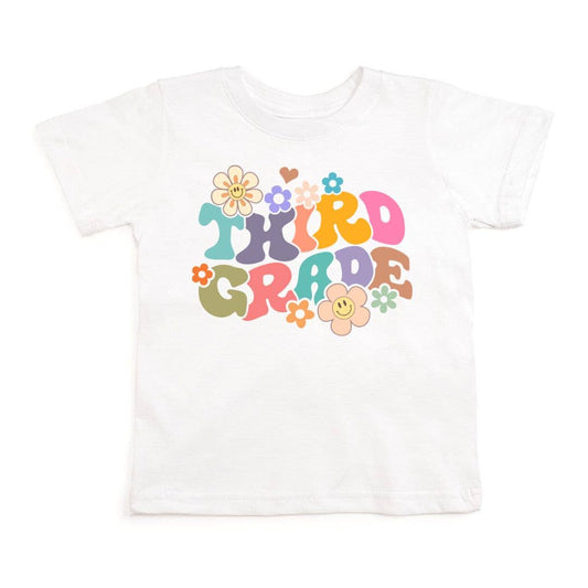 Third Grade Retro Short Sleeve T-Shirt - Back To School