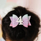 Pastel Rainbow Bow #4 Clip - Kids Birthday Hair Clip