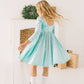 Gwendolyn Dress in Crushed Mint Velvet | girls | fall | wint