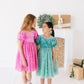Diana Puff Dress in Bubblegum Confetti | Girls Luxury Dress