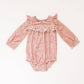 Hayley Romper in Crushed Blush Velvet | Baby | Fall | Winter