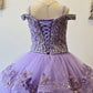 Detachable Train With Stones and Gems Mini Quince Dress