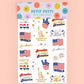 4th of July Party Foil Kids Temporary Tattoos, Favor