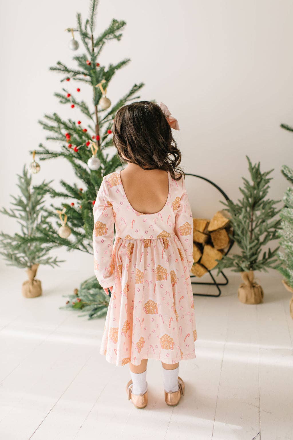 Gwendolyn Dress in Gingerbread | girls Christmas Dress