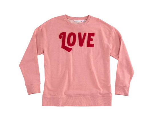 "LOVE" SWEATSHIRT, PINK