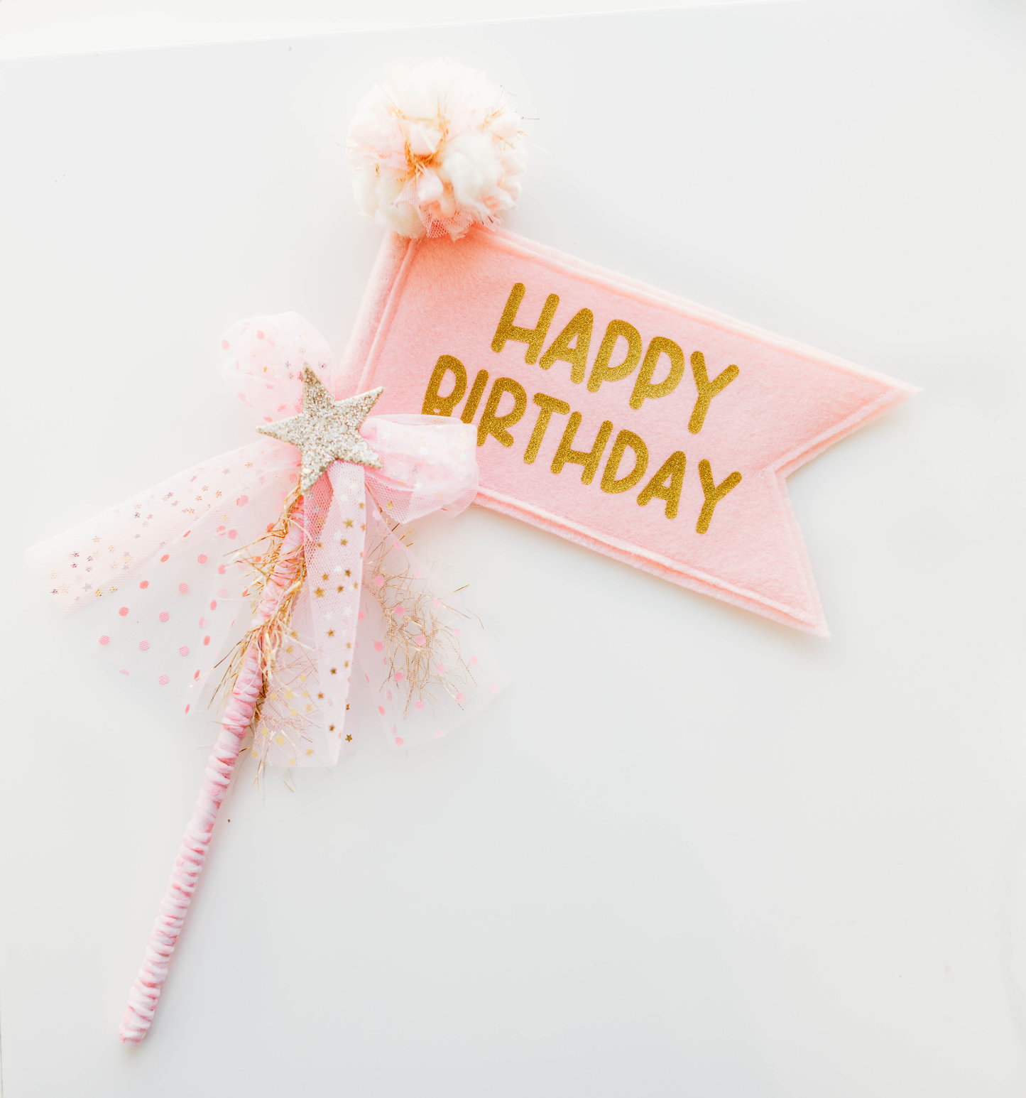 Happy Birthday Flag - Pink