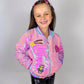Purple Sequins Bomber Jacket