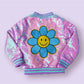 Purple Sequins Bomber Jacket