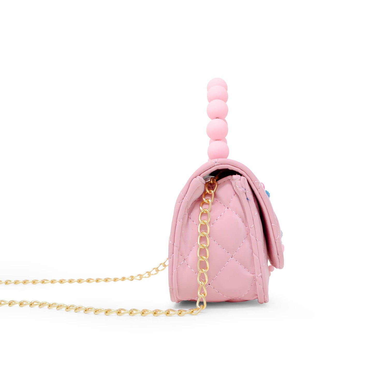 Pearl Handle Message Charm Bag