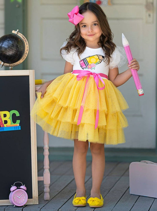 Pencil Ballerina Layered Tutu Dress