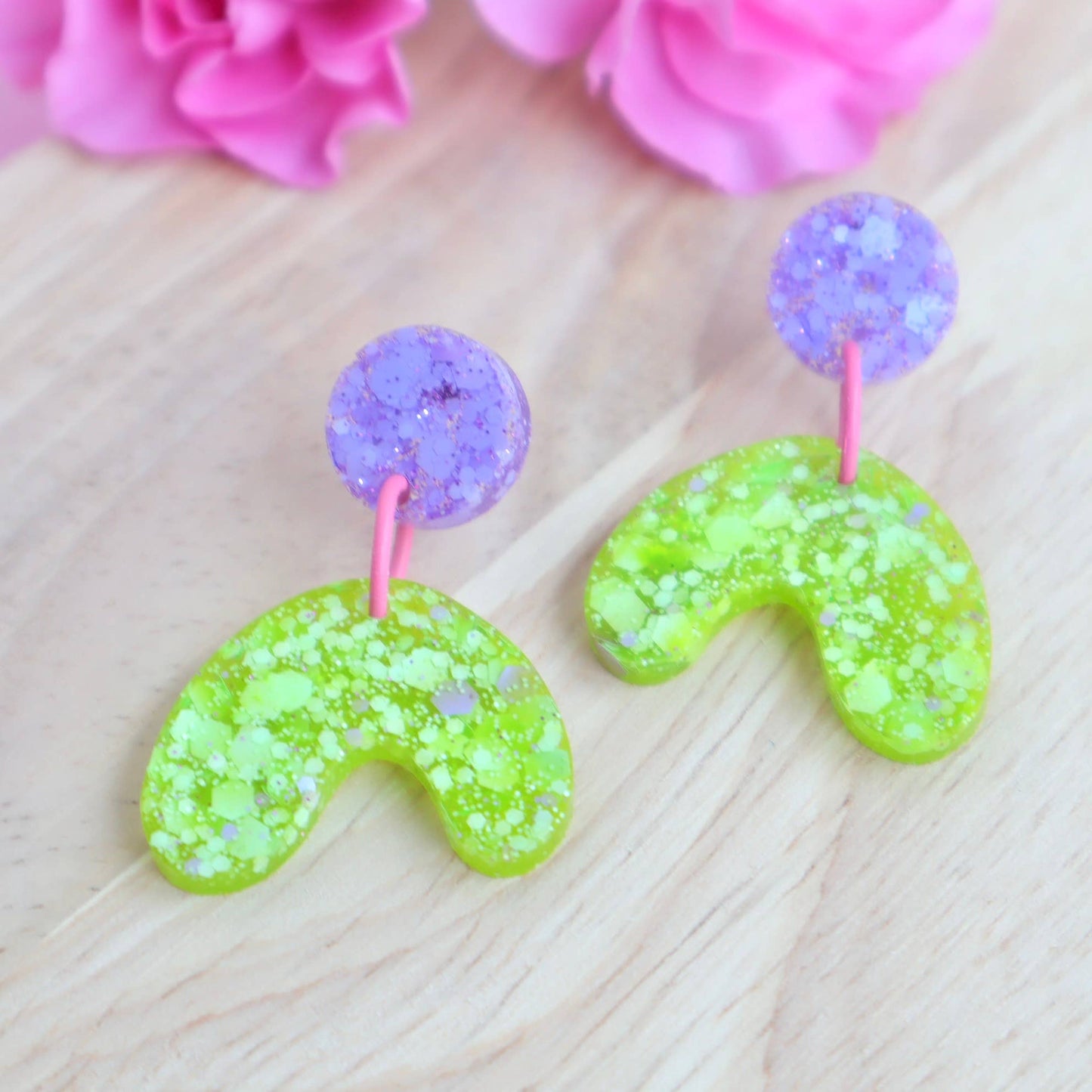 Spring Seedlings Resin Drop Earrings