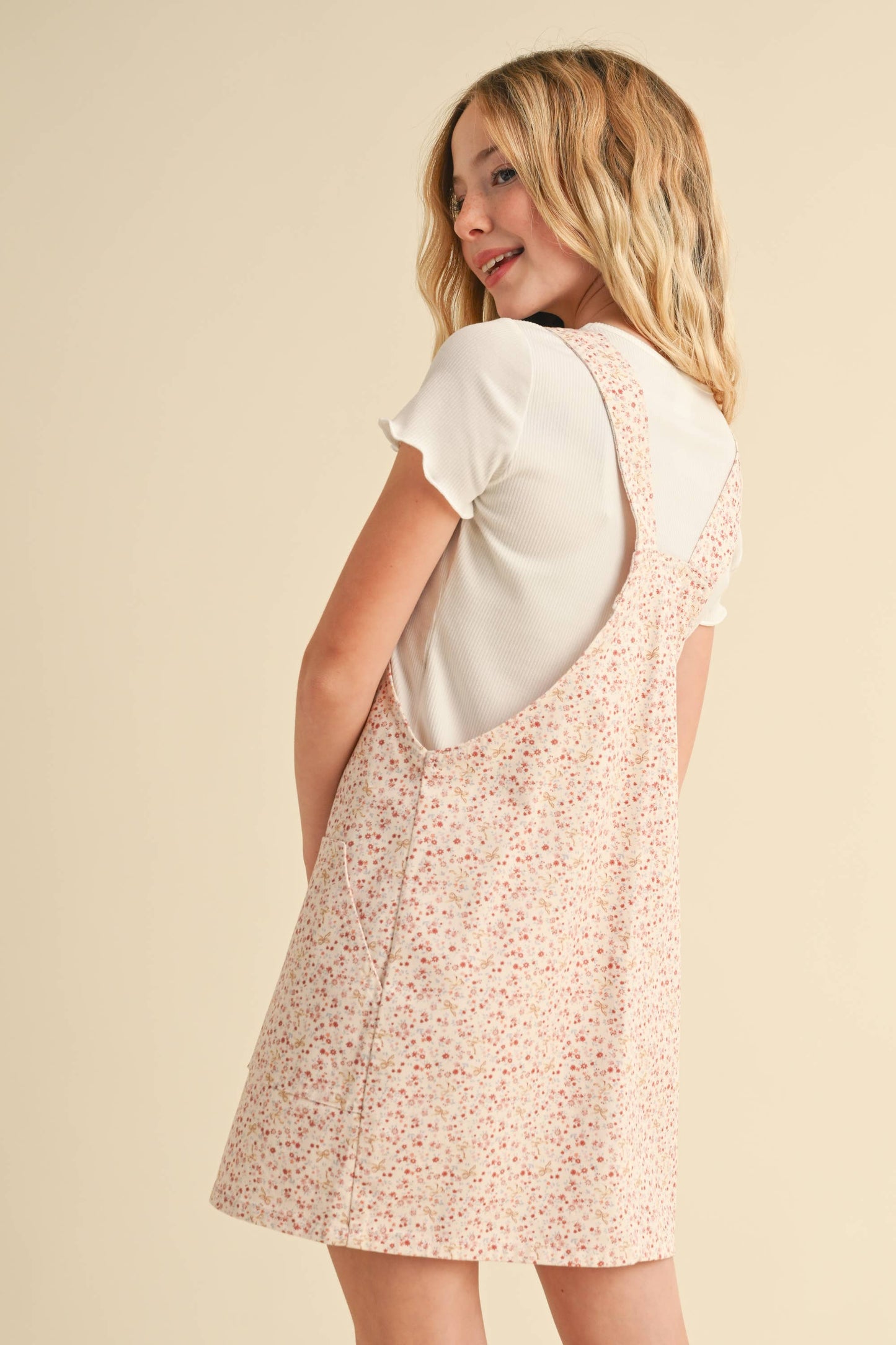 FLORAL OVERALL DRESS