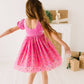 Diana Puff Dress in Bubblegum Confetti | Girls Luxury Dress