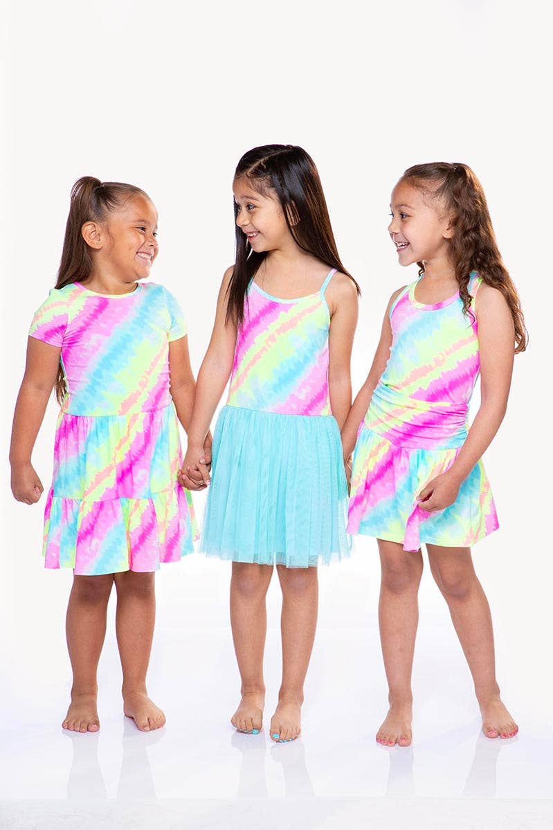 Racerback Tank & Shirred Waist Skort - Rainbow Sherbet Batik