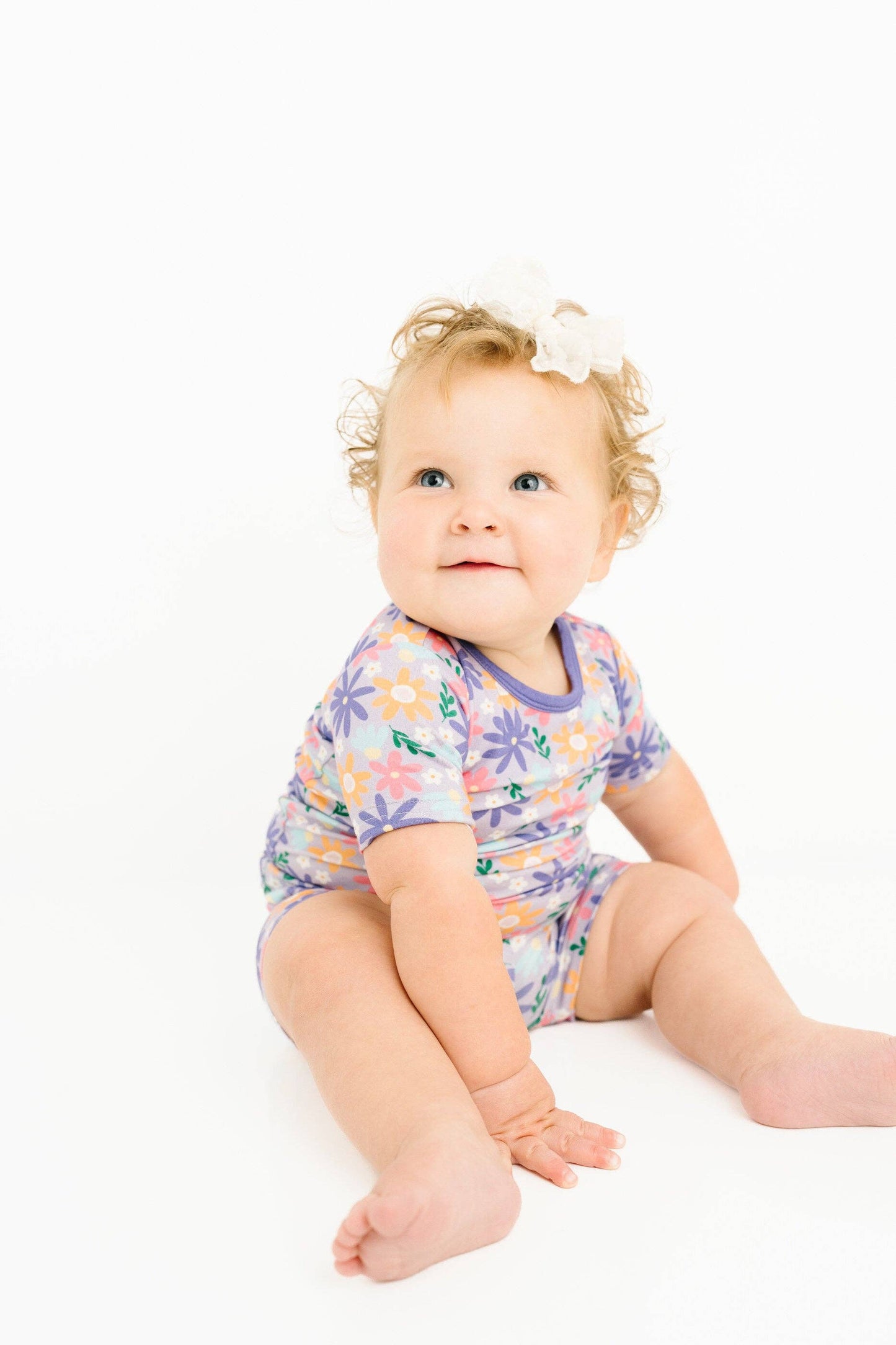 Lavender Blooms Bamboo Shorts Set