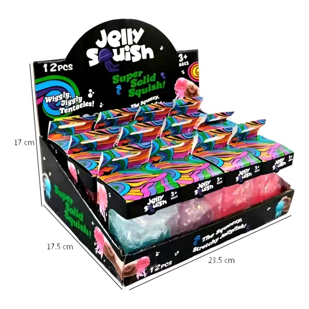 Glitter Jellyfish Squeeze Squishy Toy