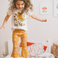 Printed Jersey Knit Bell Bottoms Two Groovy Birthday Outfit