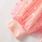 Halloween Pink Spooky Puff Sleeves Girl Top