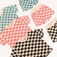 Blue Checkered Waffle Bamboo Shorts Set