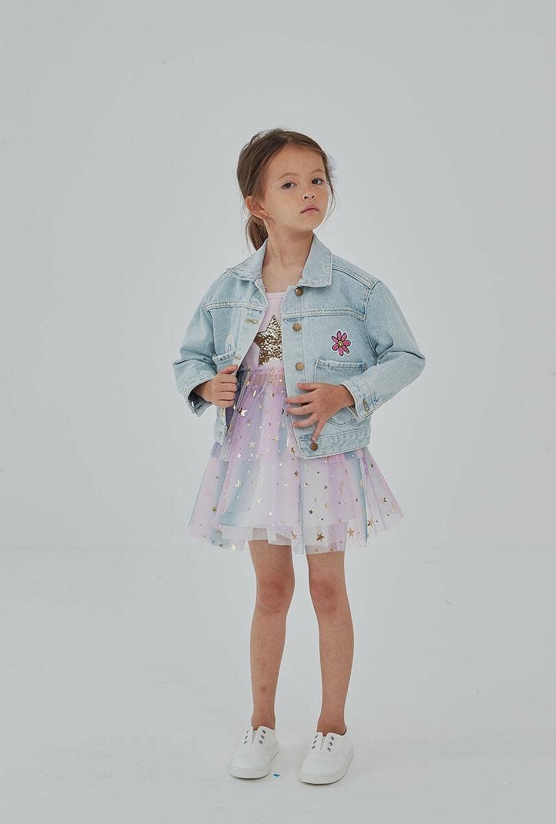 Patched Denim Jacket