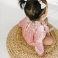 Hayley Romper in Crushed Blush Velvet | Baby | Fall | Winter